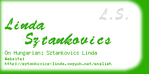 linda sztankovics business card